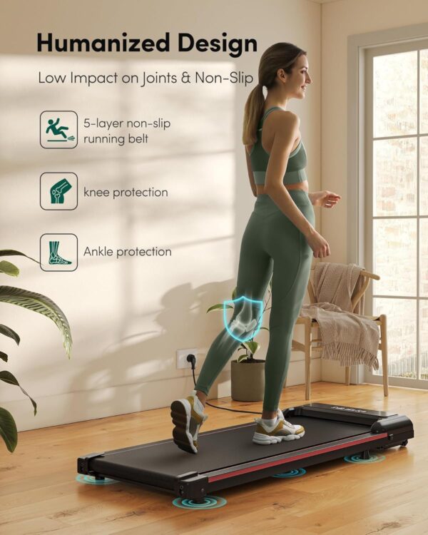 FEZIBO Walking Pad Treadmill, Under Desk for Home Office, 2 in 1 Portable, With Remote Control, Running Machine With LED Display
