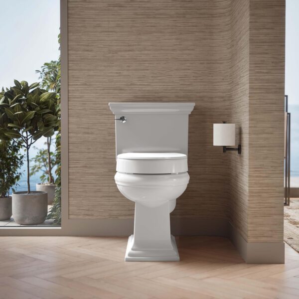 81-EpaWbC1L._AC_SL1500_.jpg KOHLER 25876-0 Hyten Elevated Quiet-Close Round Toilet Seat, Contoured Seat with Grip-Tight Bumpers, Quick-Attach Hardware, White