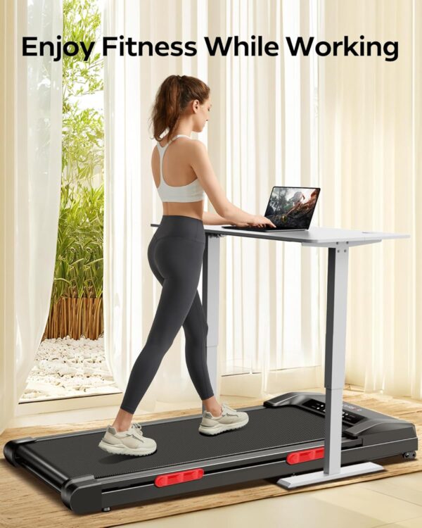 CURSOR FITNESS Walking Pad Treadmill with Incline, Under Desk Treadmill with Triple Shock-Absorbing System, 2.5HP Quiet Brushless, Portable Walking Treadmill with Remote Control