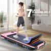 Folding Treadmill with Incline,4 in 1 Foldable Walking Pad with Handle Bar,Under Desk Treadmill for Home Office,Walking Pad 300LBS Weight Capacity/Dual Control/LED Display