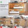 Pull out Cabinet Organizer, Expandable(12"-20") Heavy Duty Slide out Drawers Fixed with Adhesive Nano Film for Pots, Roll out Shelf Storage for Kitchen Base Cabinet Organization(White)