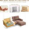 Hanherry 85" Sectional Sofa for Living Room, L Shape Couch Convertible 3 Seater Comfy Cpuch, Modern Chenille Fabric Couch with Reversible Chaise & Fluffy Armrests for Apartment, Small Space