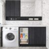 WESTICK Wood Contact Paper for Countertops Waterproof Black Wooden Peel and Stick Wallpaper Renter Friendly Removable Wood Grain Contact Paper for Cabinets Table Desk Walls 24"x118"