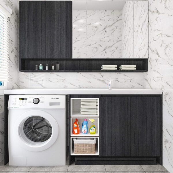 WESTICK Wood Contact Paper for Countertops Waterproof Black Wooden Peel and Stick Wallpaper Renter Friendly Removable Wood Grain Contact Paper for Cabinets Table Desk Walls 24"x118"
