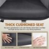 Yaheetech Modern Velvet Home Office Chair Ergonomic Adjustable Makeup Vanity Chair with Padded Armrests Big Seat for Office, Bedroom, Dark Gray