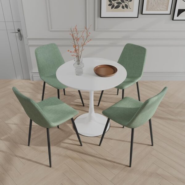 Round Kitchen Table and Chairs Set, Dining Room Round Table Set for 4, Modern 31.5'' Dining Table Set, 5 Piece Round Dining Table Set for Dining Room & Coffee Shop & Small Spaces
