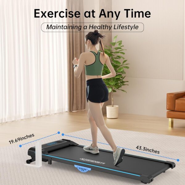 Foldable Walking Pad 2 in 1 Portable Treadmill for Home, 2.5HP Under Desk Treadmill, Remote Control Walking Pad Max Speed 3.8 MPH, Max Weight 300 lbs, Incline, Compact, LED Display