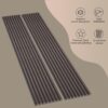Acoustic Wood Wall Panels, 94.49” x 12.6” Soundproof Wall Panels, Wood Slat Wall Panels for Wall Decor (Smoking Walnut)