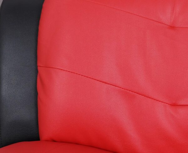 Beverly Fine Furniture Aldo ((3 Piece) Modern Sofa Set, Black/Red