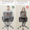 Yaheetech Modern Velvet Home Office Chair Ergonomic Adjustable Makeup Vanity Chair with Padded Armrests Big Seat for Office, Bedroom, Dark Gray