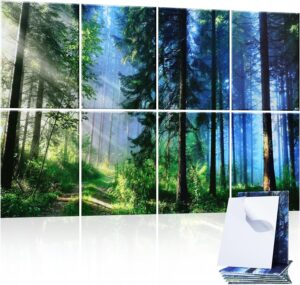 814O2M6cCcL._AC_SL1500_.jpg Art Acoustic Panels 8 Pack, Sound Proof Panels for Walls, 48"X32" Self-adhesive Sound Absorbing Wall Art, Decorative Acoustical Panels, Acoustic Treatment for Recording Studio(Nature Forest)