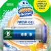 Scrubbing Bubbles Fresh Gel Toilet Bowl Cleaning Stamps, Helps Keep Toilet Clean and Helps Prevent Limescale & Rings, Citrus Scent, 1 Dispenser with 6 Fresh Gel Stamps