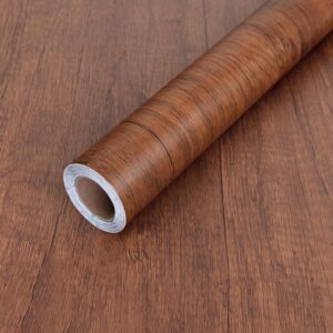 Abyssaly Wood Contact Paper, Wood Grain Peel and Stick Wallpaper for Cabinets,Self Adhesive Waterproof Vinyl Wall Paper for Kitchen Furniture Drawer Shelf Liner Wall 17.7 in X 393 in
