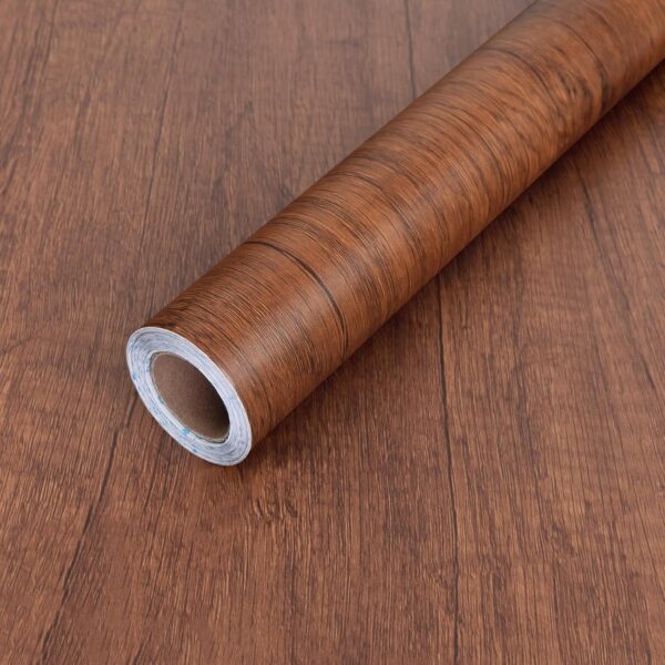 Abyssaly Wood Contact Paper, Wood Grain Peel and Stick Wallpaper for Cabinets,Self Adhesive Waterproof Vinyl Wall Paper for Kitchen Furniture Drawer Shelf Liner Wall 17.7 in X 393 in