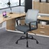 CLATINA Ergonomic Office Desk Chair - Mesh Office Chair with Adjustable Lumbar Support, Rolling Comfortable Computer Task Chairs with Arms for Home Conference-Gray, 8 Pack