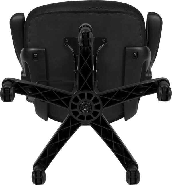 Flash Furniture Porter High Back Black Mesh Ergonomic Swivel Office Chair with Black Frame and Flip-up Arms