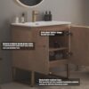 Dalia 30" Freestanding Bathroom Vanity with Overflow Sink One Piece Basin, Ample Storage Modern Design for Small Spaces, Minimalist Bathroom Cabinet