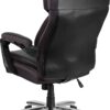 Flash Furniture Hercules Series High-Back Swivel LeatherSoft Office Chair, Ergonomic Executive Chair with Headrest and Adjustable Height, Black