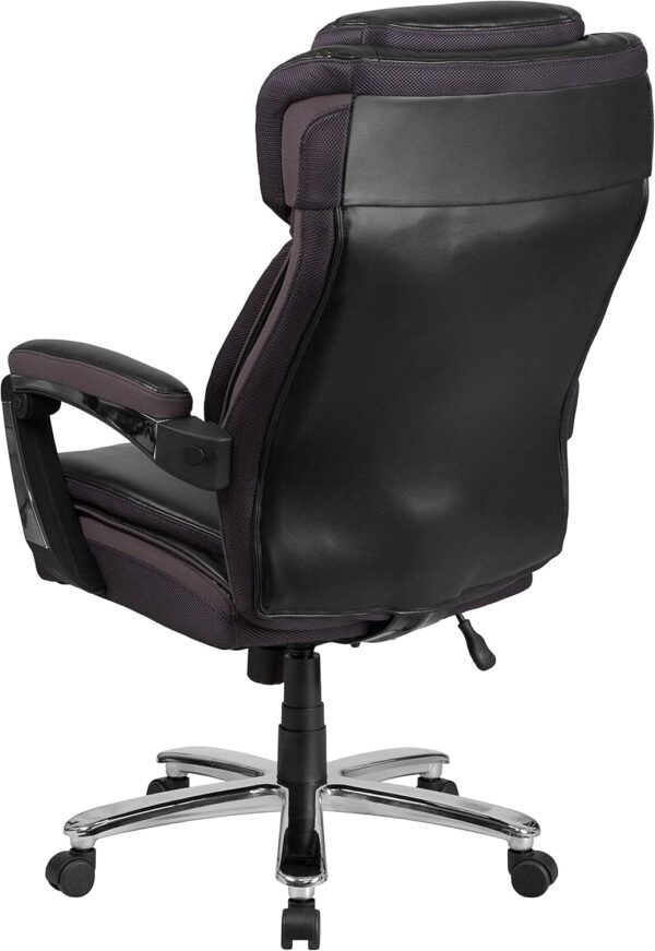 Flash Furniture Hercules Series High-Back Swivel LeatherSoft Office Chair, Ergonomic Executive Chair with Headrest and Adjustable Height, Black