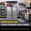 DLDIRECT Slatwall Panel Garage Wall Organizer: Heavy Duty Mounted PVC Rack, Interlocking Slat Paneling for Storage, Board, Shelves System -Black (4’H x 4’W)