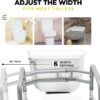Medical king Toilet Safety Rail - Adjustable Detachable Toilet Safety Frame with Handles Heavy-Duty Toilet Safety Rails Stand Alone - Toilet Safety Rails for Elderly, Handicapped - Fits Most Toilets