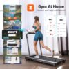 THERUN Walking Pad Treadmill, 3.0 HP Under Desk Treadmills, 2 in 1 Portable Treadmill for Home, Walking Pad with Handle Bar, 18" Widened Running Belt, 350 lbs Capacity with App Connection, Remote
