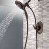 Delta Faucet Linden 17 Series Dual-Function Shower Faucet, Shower Trim Kit with 4-Spray In2ition 2-in-1 Dual Hand Held Shower Head with Hose, Venetian Bronze T17294-RB-I (Valve Not Included)