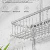 YASONIC Shower Caddy Hanging - Never Rust Shower Organizer - Aluminum Over The Shower Head Caddy with 10 Hooks for Razor/Sponge - Shower Rack with Soap Basket - Silver
