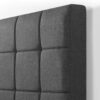 ZINUS Lottie Upholstered Platform Bed Frame, Mattress Foundation, Wood Slat Support, No Box Spring Needed, Easy Assembly, Grey, Queen