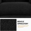 Yaheetech Boucle Recliner Chair Single Sofa Home Theater Seating Adjustable Modern Single Reclining Chair for Living Room Bedroom Home Theater Black