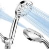 High Pressure Shower Head with Handheld - OHDAY® 6-Mode Powerful Showerhead with 70'' Stainless Steel Hose, Adjustable Bracket and Built-in Power Wash to Clean Tub Tile Pets Bathroom Corner