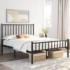 Yaheetech 14 Inch Queen Size Bed Frame Metal Platform Bed with Spindle Headboard Footboard/Mattress Foundation/No Box Spring Needed/Underbed Storage Space/Steel Slat Support/Easy Set up, Black