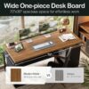 70" Standing Desk with 2 File Cabinet, AC/USB, 1.18" Desktop, L Shaped Height Adjustable Desk, Electric Furniture Set with Multiple Functions for Home and Office, Black Walnut