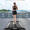 9% Incline Walking Pad Treadmill and Handle Bar, Widened Running Belt, 4MPH/7.6MPH, 2.5HP Treadmill with 380lbs Capacity with Remote, Bluetooth and App Control with Fitshow
