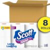Scott 1000 Sheets Per Roll, 8 Toilet Paper Rolls, Bath Tissue