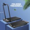 ANCHEER Under Desk Treadmill with Incline, 3 in 1 Walking Pad with Remote Control, 2.5HP Folding Treadmill for Home, 300lbs Weight Capacity Quiet Jogging Running Electric Machine