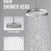 DASAN Antique Dual Shower Head Faucet Set, Brushed Nickel Dual Rain Shower Head System Complete Double Head Shower Fixture Combo, 9'' & 6'' Dual Rainfall Overhead Shower with Handheld, Valve & Trim