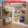 4 Pack Adhesive Cabinet Door Organizer, Lid Organizers Inside Cabinet Food Container/Tumbler Lid Organizer and Storage Cup Lids Holder for Kitchen & Bathroom Wall Mounted(White)