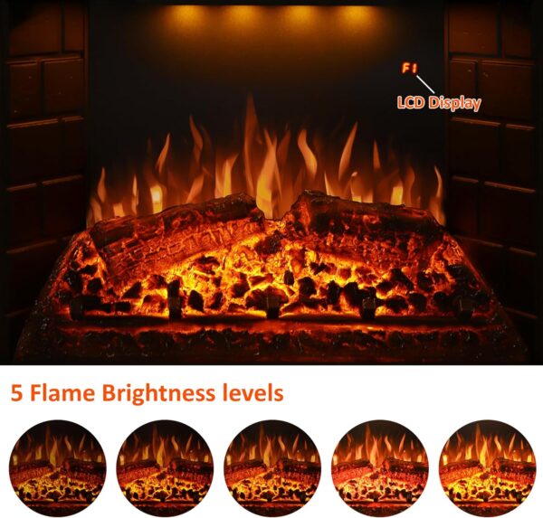 81DBkYmN-uL._AC_SL1500_.jpg Valuxhome Electric Fireplace, Fireplace Insert with Overheating Protection, 36 Inches Wide 21 Inches High with Fire Crackling Sound, Remote Control, 750/1500W, Black