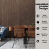 Wood Wall Panels, 2 Pack Wood Slat for Wall, Decorative Acoustic Panels for Interior Wall, 94.5"×12.6" Slat Wall Paneling, 3D Soundproof Panels for Living Room, Bedroom, Offices,Natural Walnut