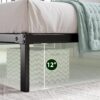 Zinus Yelena 14 Inch Metal Platform Bed Frame, Steel Slat Support, No Box Spring Needed, Eco Friendly WonderBox(TM) Packaging, Easy Assembly, Black, Queen