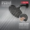 Delta 75617 Universal Showering Components 1.75 GPM Multi Function Shower Head - Matte Black
