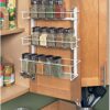 ClosetMaid Adjustable 3 Shelf Spice Rack Organizer Kitchen Pantry Storage for Cabinet Door or Wall Mount with Metal Shelves, White (2 Pack)