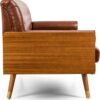 KEIKI 72" Sofa Couch with Wood Frame,Button-Tufted Fabric,Iconic Splayed Legs,Mid Century Modern Design