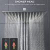 FORIOUS Rain Shower Head System, 10 Inch Shower Faucet Set with with handheld combo, Solid Brass Pressure Balanced Valve and Trim Kit Fixtures, Wall Mounted, Brushed Nickel