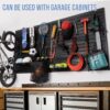 Slatwall Panels 4'x 8' Garage Slat Wall Storage Systems, Slat Wall Paneling Garage Wall Organizer, Black Slat Board PVC Wall Panels Slatwall Displays Garage Tool Organizer Wall Mount Ladder Bike Rack
