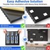 12 Pack Sound Proof Foam Panels for Wall with Self Adhesive, 2" X 12" X 12" High Density Acoustic Panels Sound Absorbing Quick-Recovery, Wedges Soundproof Wall Panels for Gaming & Studio Decor - Black