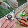 Zerodeko 2pcs Shower Door Guide Sliding Glass Door Bottom Guides Modern Stainless Steel Floor Mount