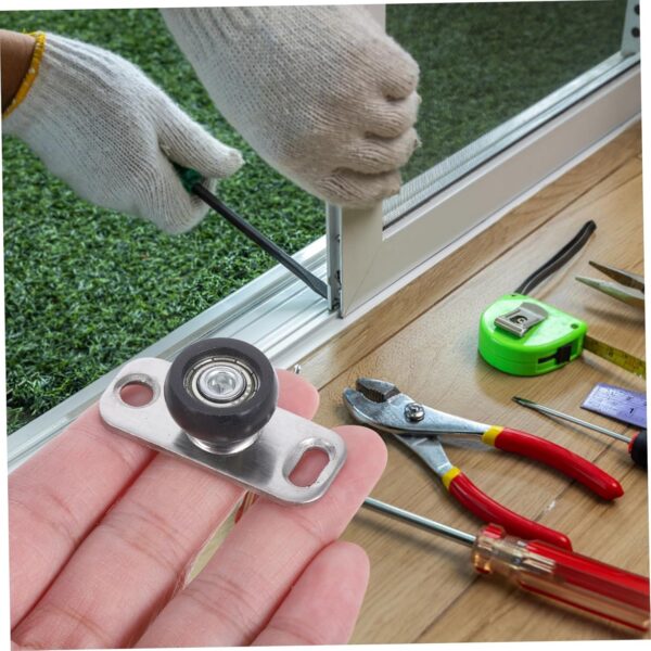 Zerodeko 2pcs Shower Door Guide Sliding Glass Door Bottom Guides Modern Stainless Steel Floor Mount
