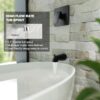 Alesco Shower Faucet Set, Black Tub Shower Faucet with 8-Inch Showerhead and Bathtub Spout, Showerhead and Handle Set Include Valve and Trim Kit, Matte Black